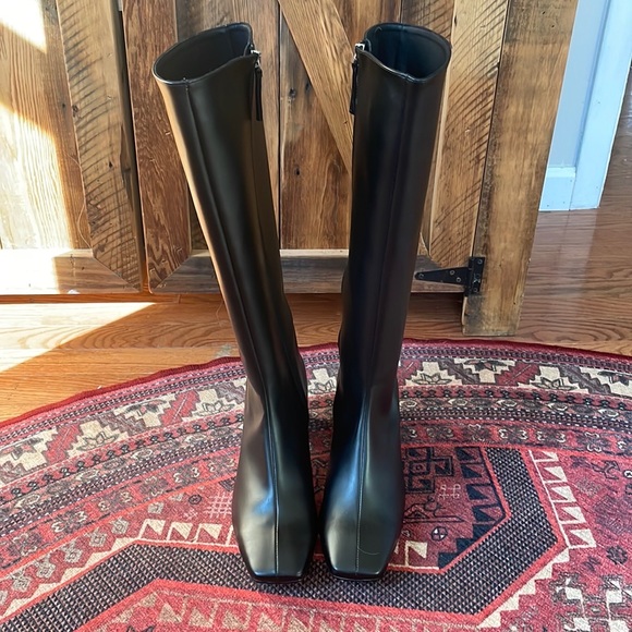 COPY - Alohas black vegan leather knee high boots - Picture 4 of 9
